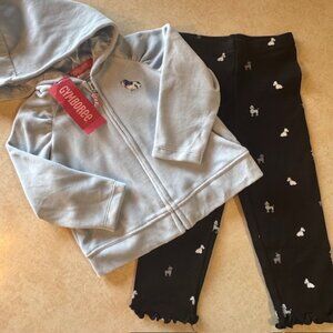Vintage NWT Gymboree Puppy Leggings Jacket Outfit 18-24 mos